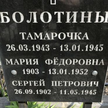 Болотина Мария Федоровна