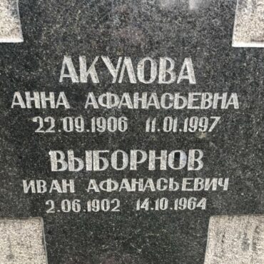 Акулова Анна Афанасьевна