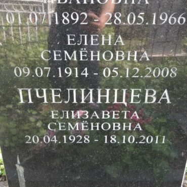 Пчелинцева Елизавета Семеновна